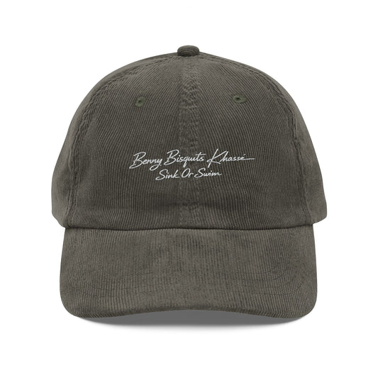 Corduroy Script Hat